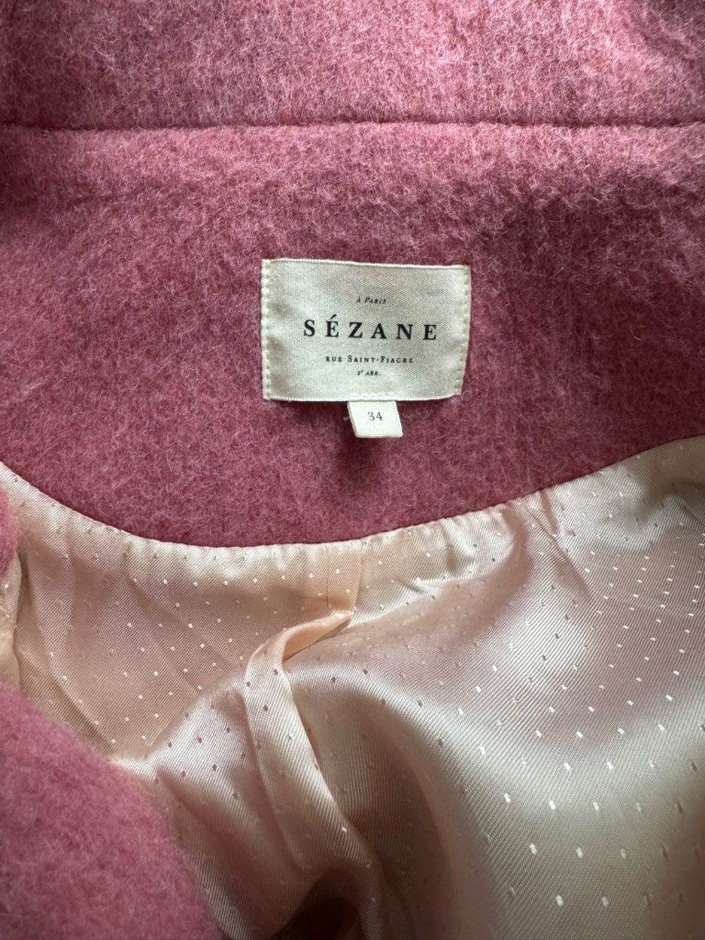 Sezane Leo Coat in Rosewood - Picture 5 of 9